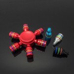 Wholesale 6 Stick Wheel Aluminum Fidget Spinner with Detachable Stick Toy for Autism Adult, Child (Mix Color)